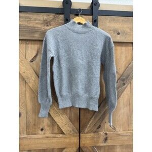 Magaschoni Gray Long Sleeve Mock Neck Wool Blend Knit  Sweater New Women’s Small